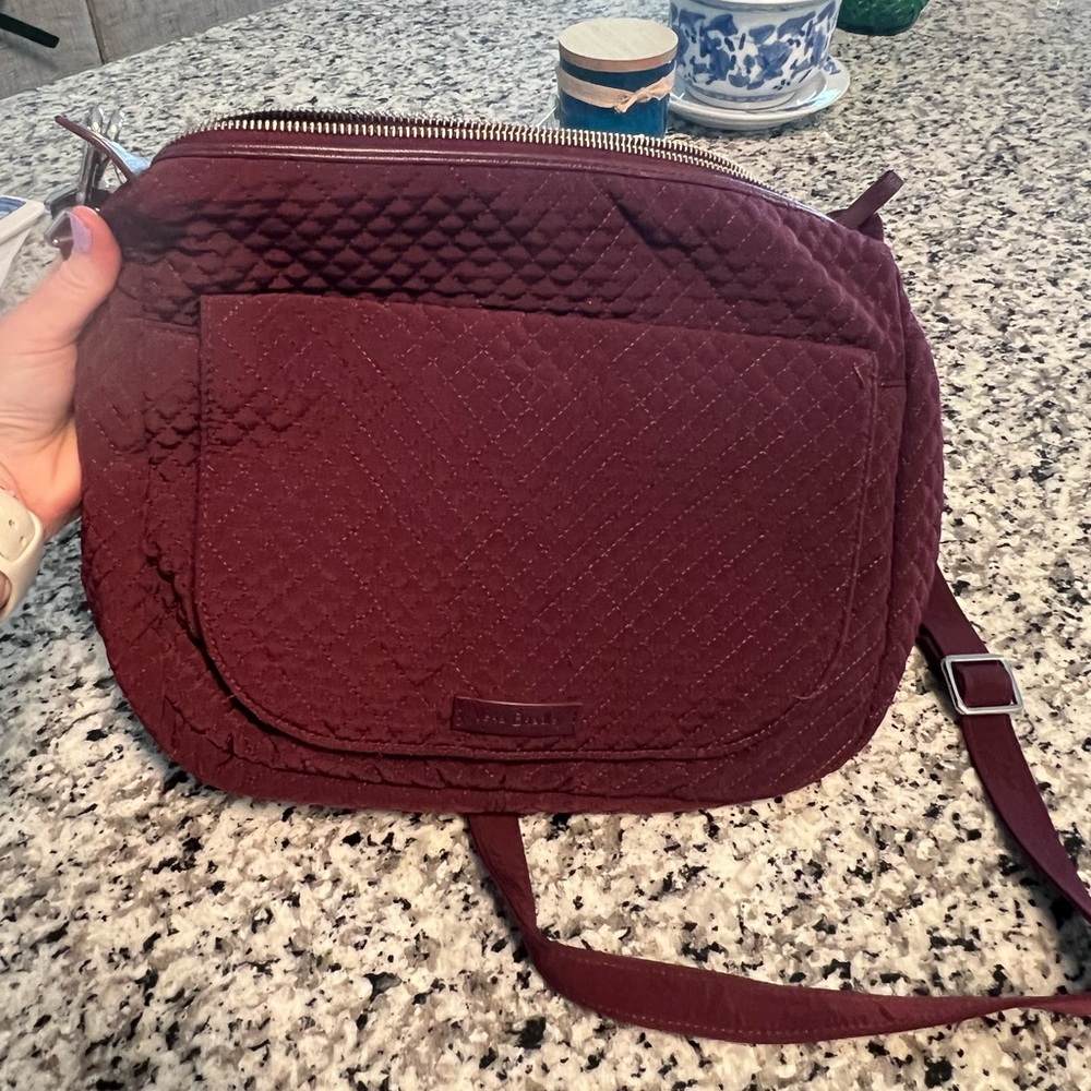 Vera Bradley Deep Burgundy Quilted Crossbody Bag